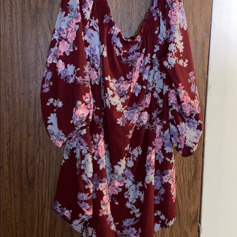 Off the shoulder quarter sleeve dress